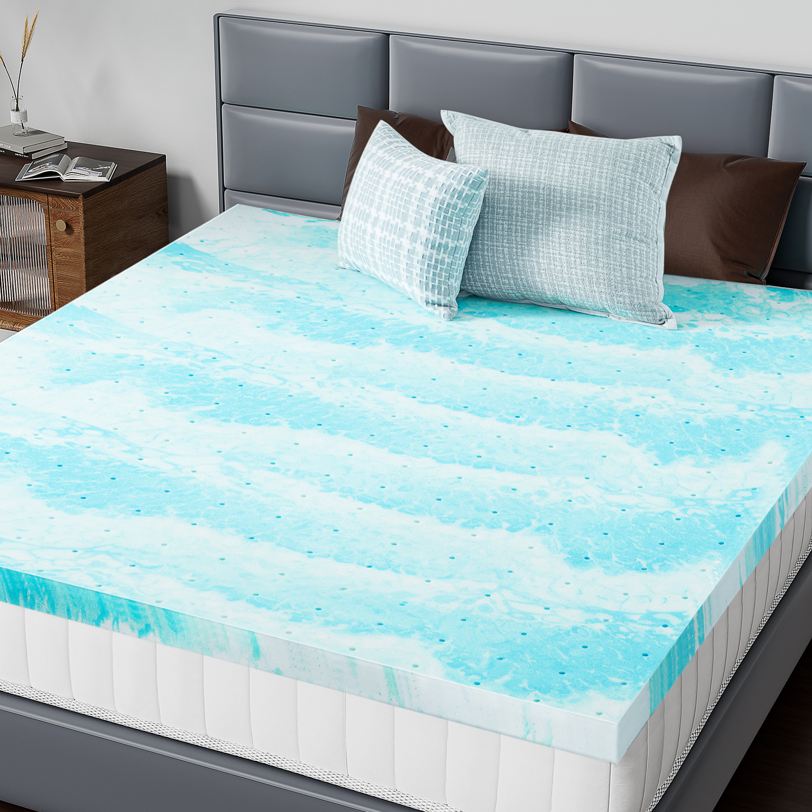 Cooling Gel Memory Foam Topper view 4