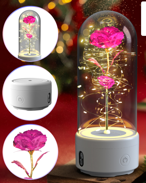 Rose LED Lamp & Bluetooth Speaker view 2