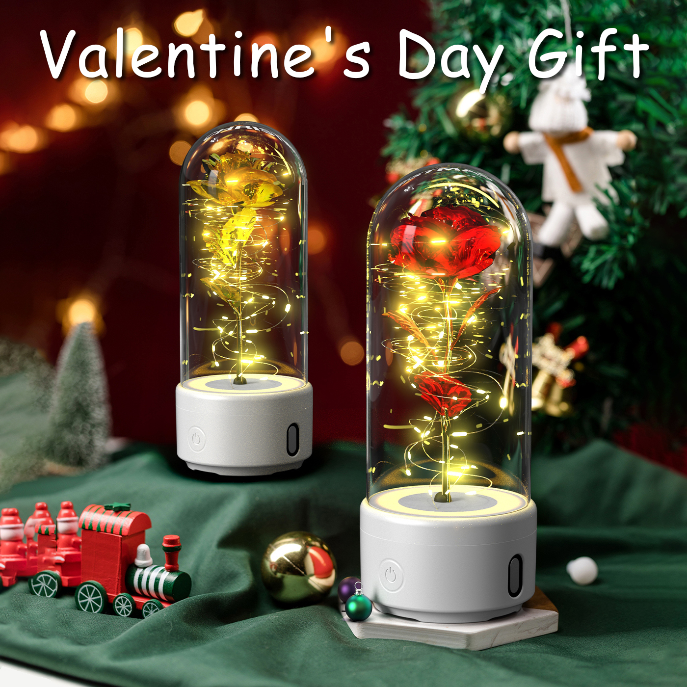 Rose LED Lamp & Bluetooth Speaker view 4
